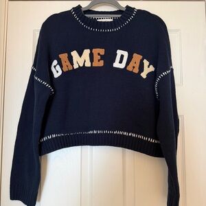 NWT Jessica Simpson Game Day Knitted Navy Sweater